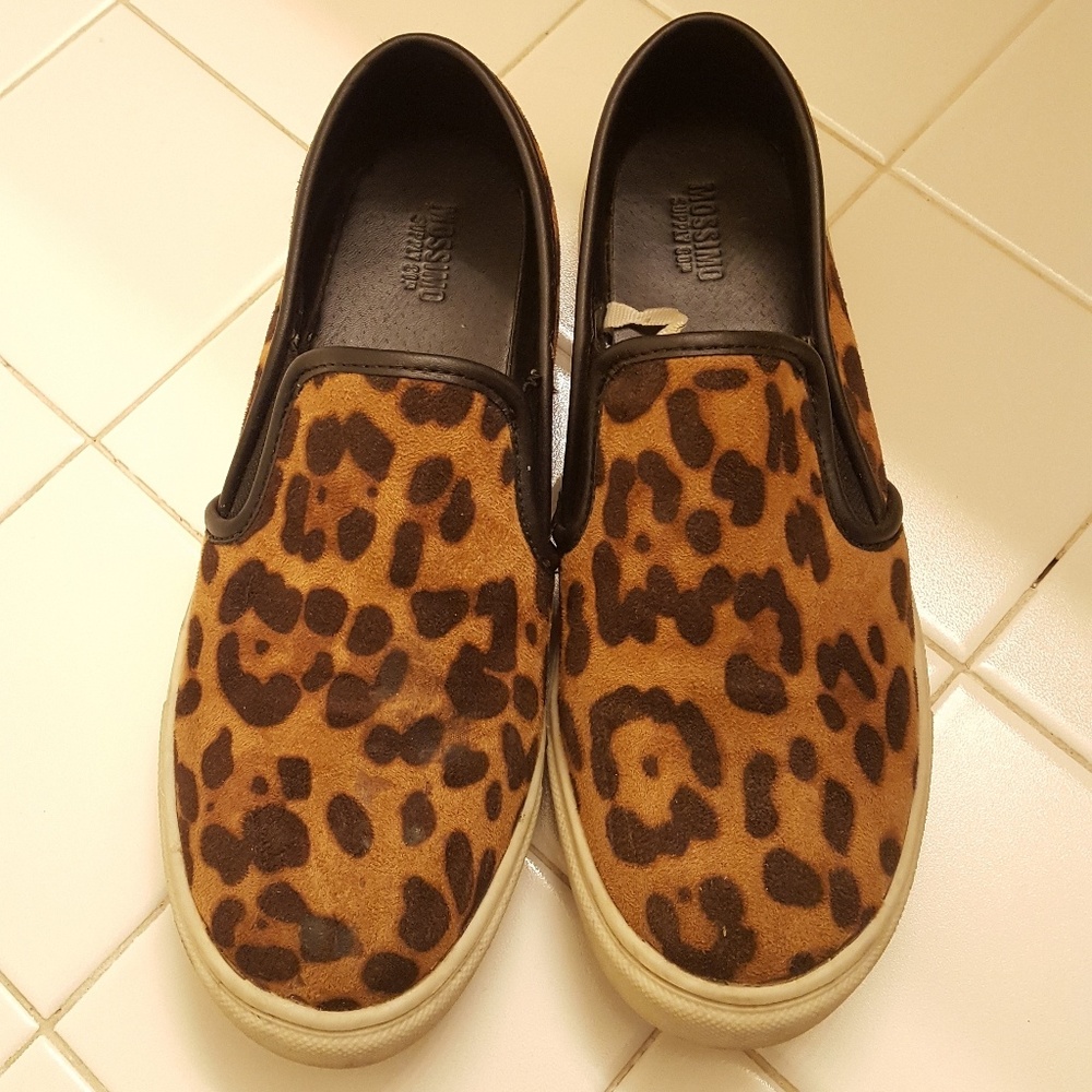 Leopard Print Slip On Sneakers